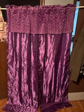 Luxurious Purple Velvet and Satin Curtains